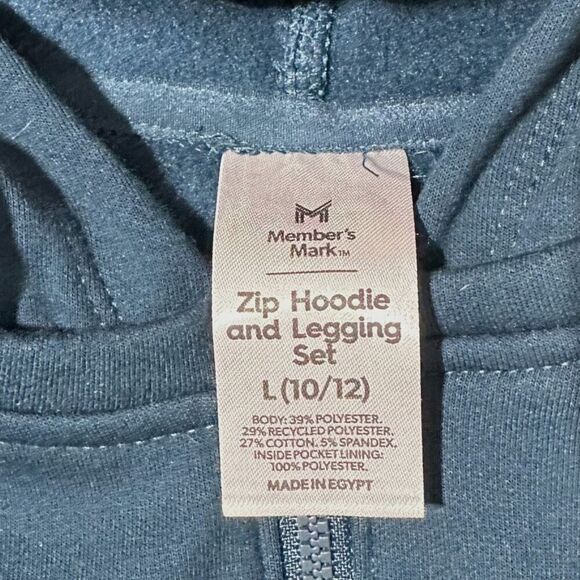 Member's Mark Girls 2 Piece Zip Hoodie and Legging Set Size 10/12 - Picture 12 of 15